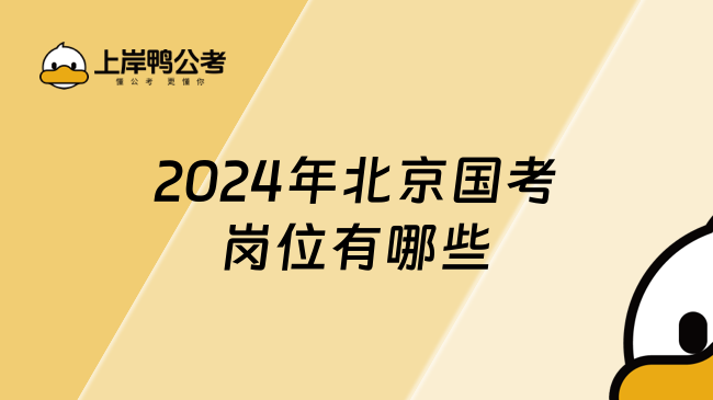 2024年北京国考岗位有哪些