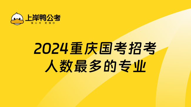 2024重庆国考招考人数最多的专业