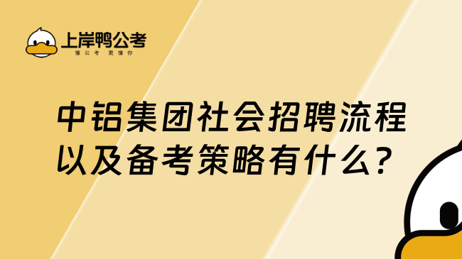 中铝集团社会招聘流程以及备考策略有什么？