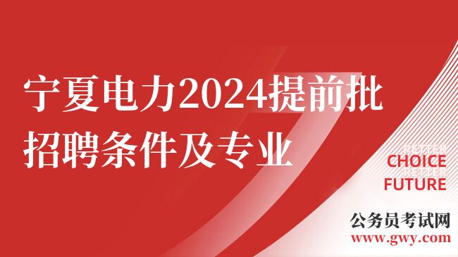 宁夏电力2024提前批招聘条件及专业