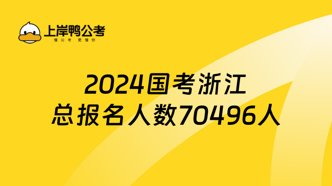 2024国考浙江总报名人数70496人