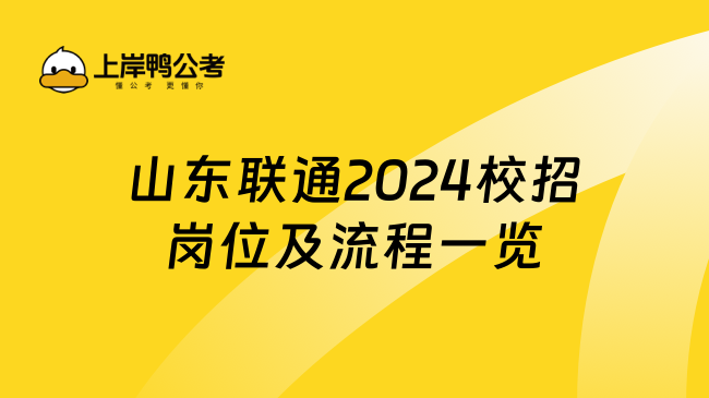 山东联通2024校招岗位及流程一览