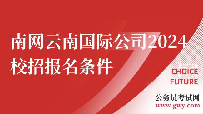 南网云南国际公司2024校招报名条件