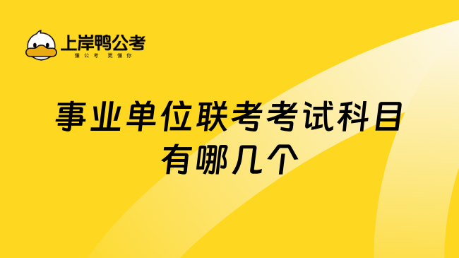 事业单位联考考试科目有哪几个