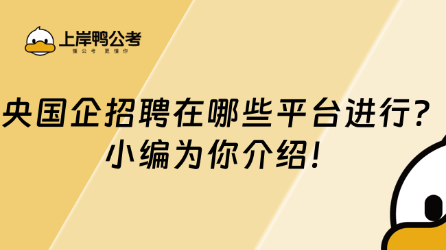 央国企招聘在哪些平台进行？小编为你介绍！