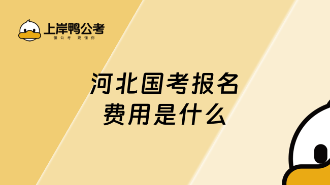 河北国考报名费用是什么