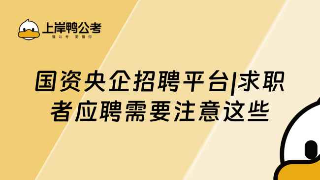 国资央企招聘平台|求职者应聘需要注意这些