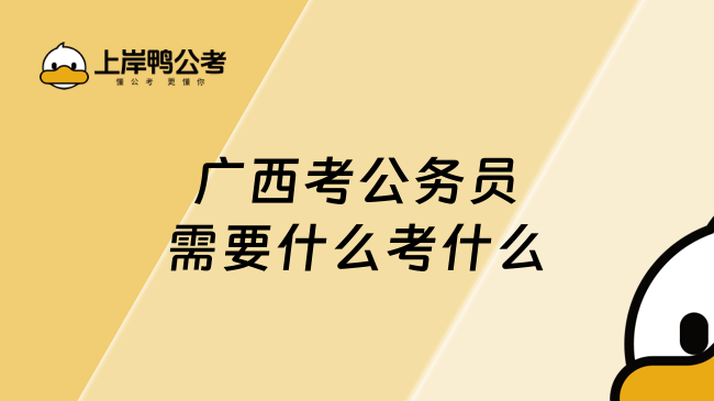 广西考公务员需要什么考什么