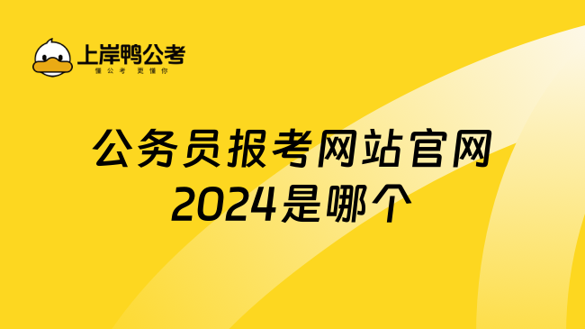 公务员报考网站官网2024是哪个