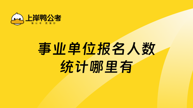 事业单位报名人数统计哪里有