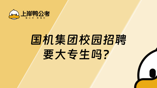 国机集团校园招聘要大专生吗？