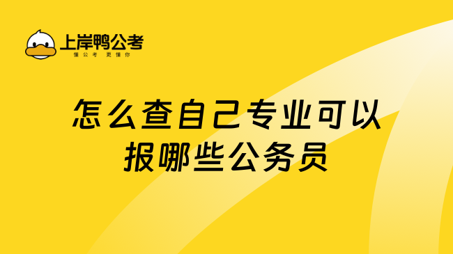 怎么查自己专业可以报哪些公务员