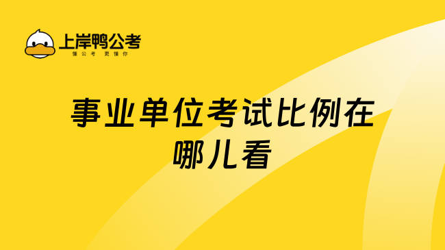 事业单位考试比例在哪儿看