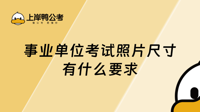 事业单位考试照片尺寸有什么要求