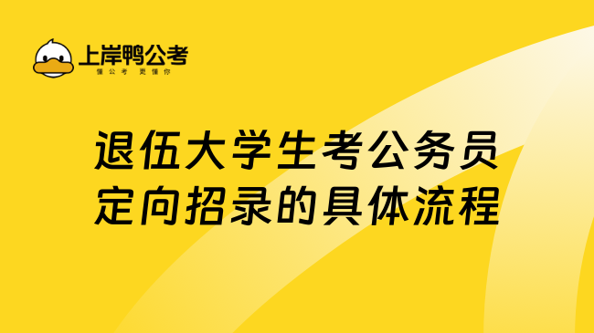 退伍大学生考公务员定向招录的具体流程