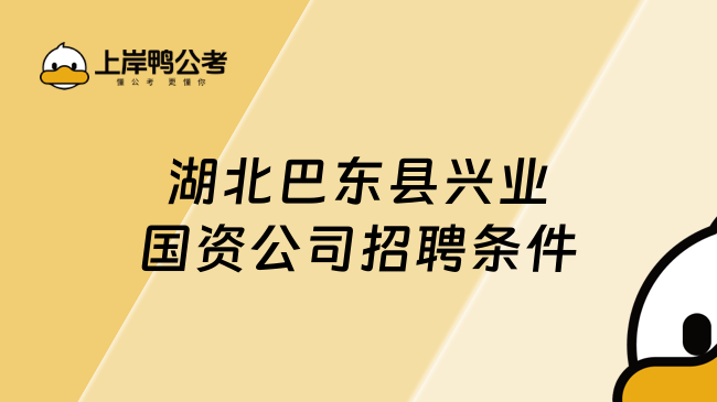 湖北巴东县兴业国资公司招聘条件