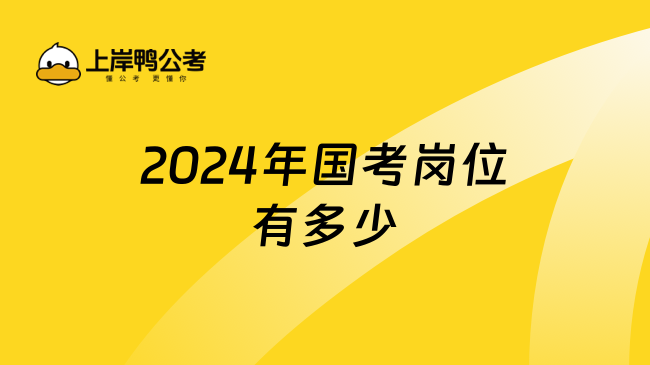 2024年国考岗位有多少