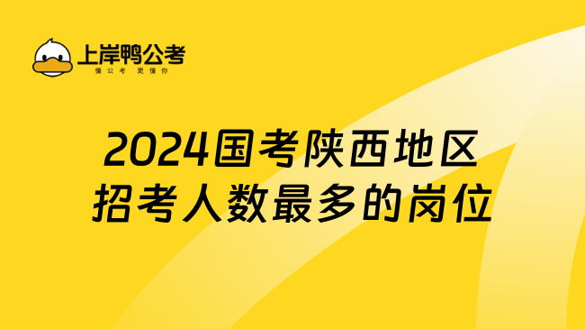 2024国考陕西地区招考人数最多的岗位