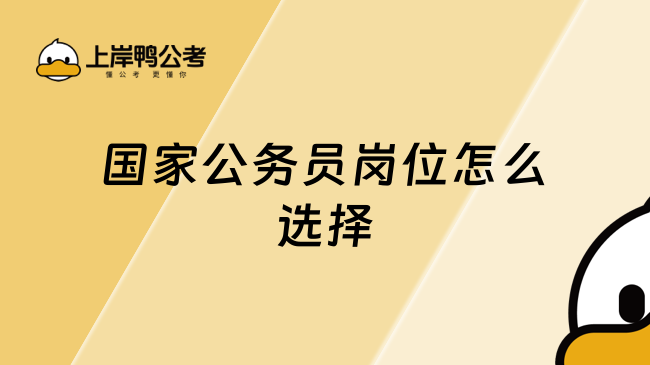 国家公务员岗位怎么选择