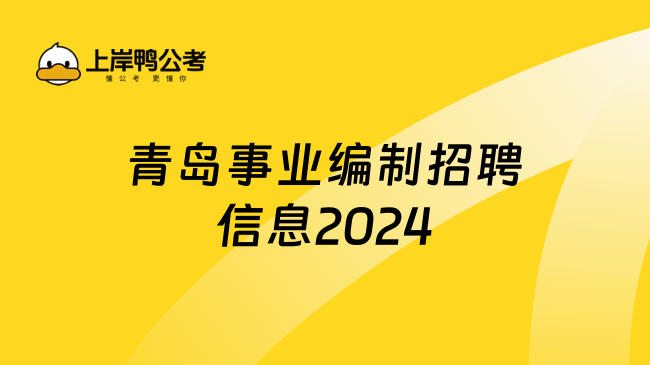 青岛事业编制招聘信息2024