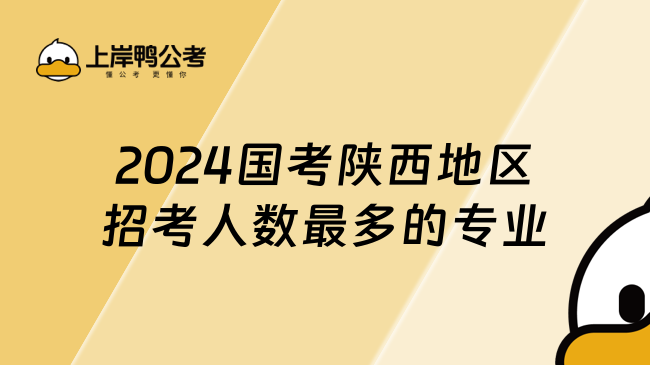 2024国考陕西地区招考人数最多的专业