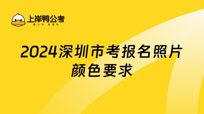 2024深圳市考报名照片颜色要求