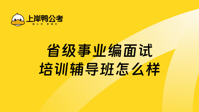 省级事业编面试培训辅导班怎么样