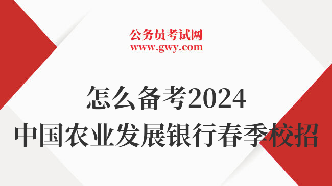 怎么备考2024中国农业发展银行春季校招