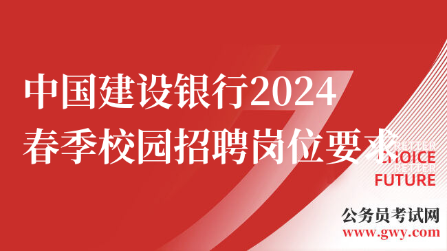 中国建设银行2024春季校园招聘岗位要求