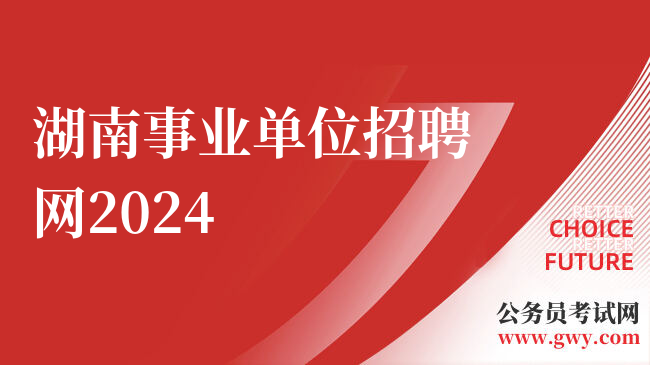 湖南事业单位招聘网2024