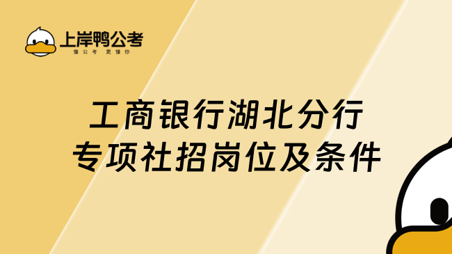 工商银行湖北分行专项社招岗位及条件