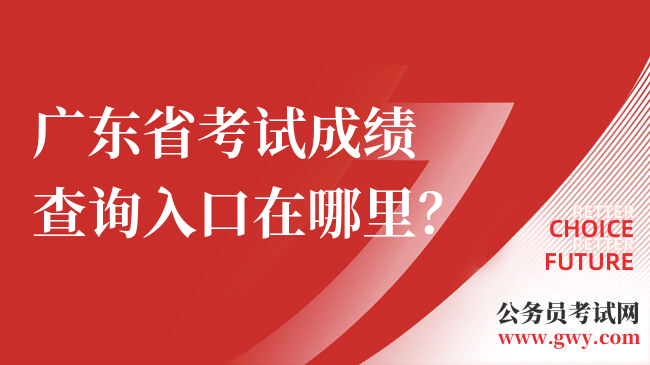 广东省考试成绩查询入口在哪里？