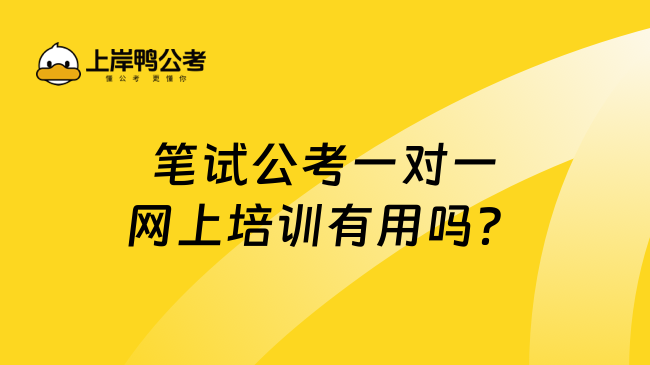 笔试公考一对一网上培训有用吗？