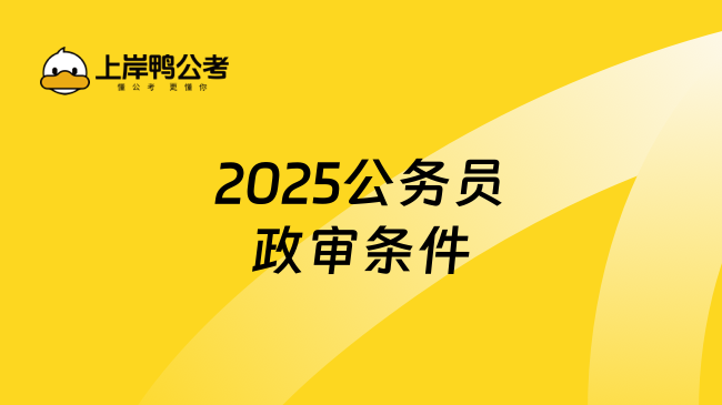 2025公务员政审条件