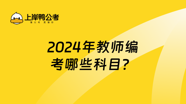 2024年教师编考哪些科目？