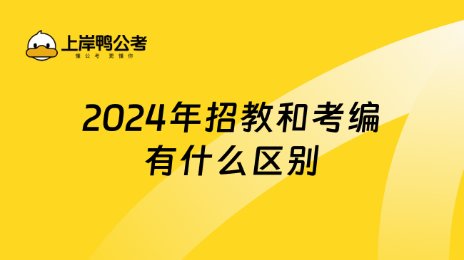 2024年招教和考编有什么区别