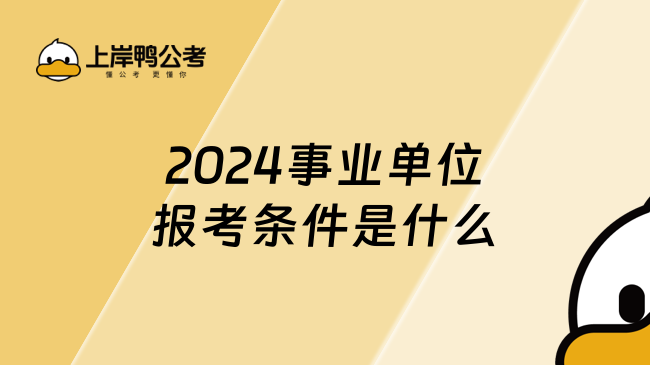 2024事业单位报考条件是什么