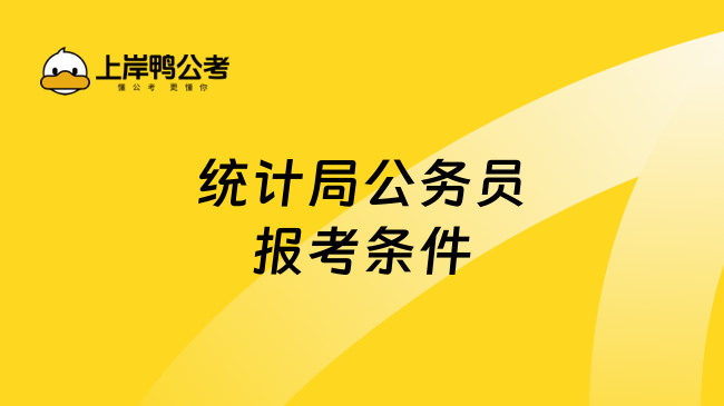 统计局公务员报考条件