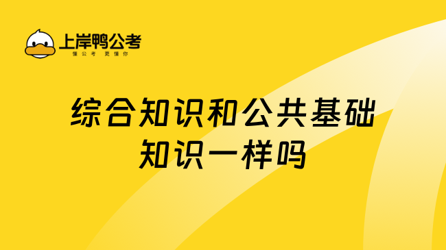 综合知识和公共基础知识一样吗