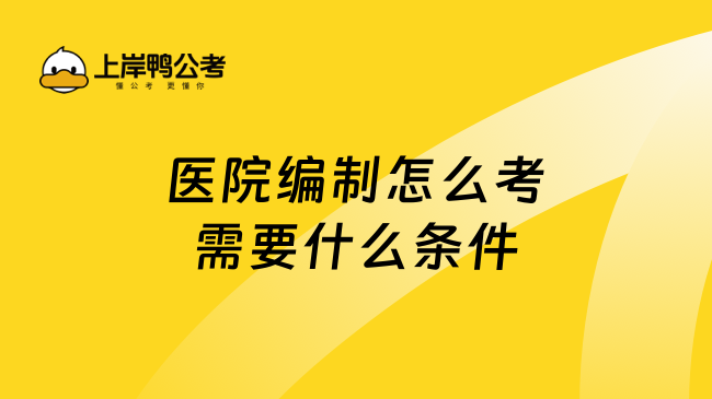  医院编制怎么考需要什么条件