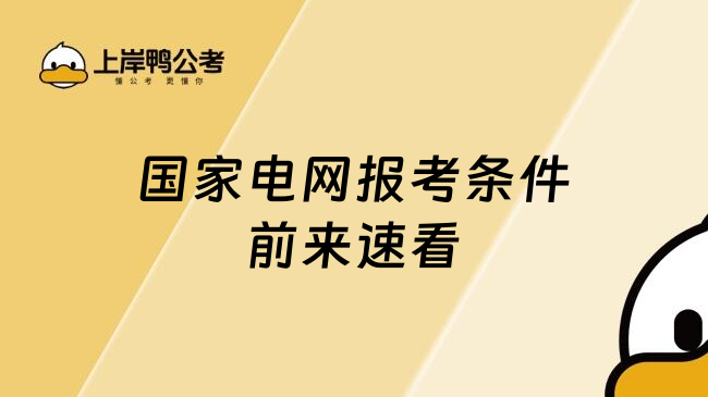 国家电网报考条件前来速看