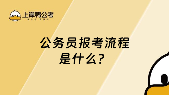 公务员报考流程是什么？