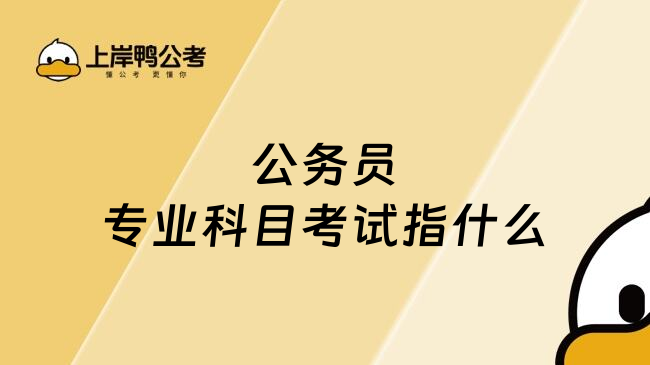 公务员专业科目考试指什么