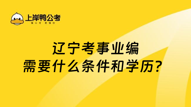 辽宁考事业编需要什么条件和学历？