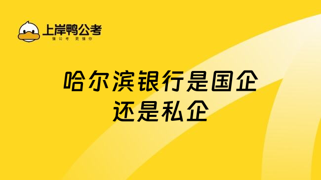 哈尔滨银行是国企还是私企