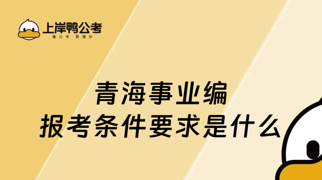 青海事业编报考条件要求是什么