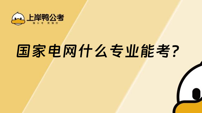 国家电网什么专业能考？