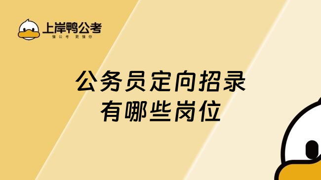 公务员定向招录有哪些岗位