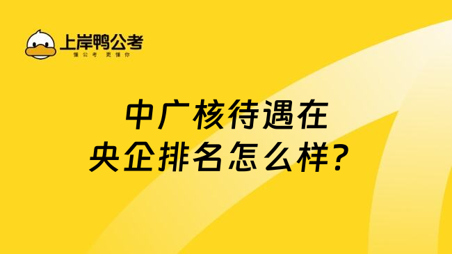 中广核待遇在央企排名怎么样？