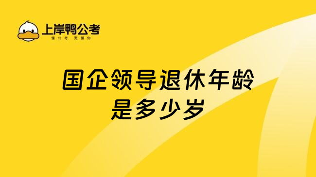 国企领导退休年龄是多少岁